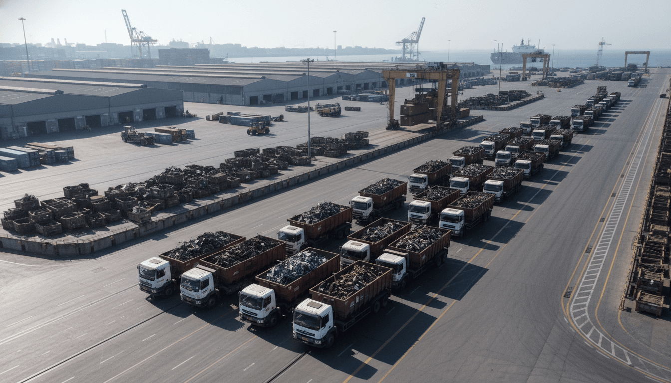 Logistics and transportation fleet for scrap materials